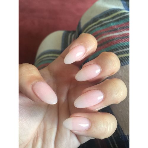 clear nude nails