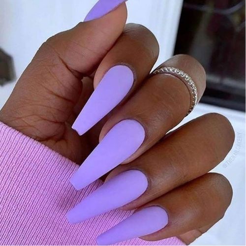 matte purple nails 