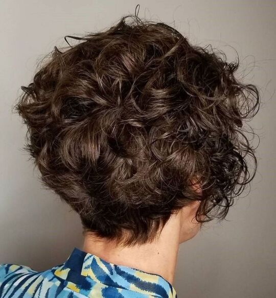 Short Brunette Curly Hairstyle
