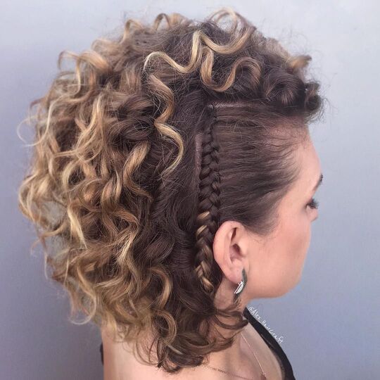 Short Curly Braided Hairstyles