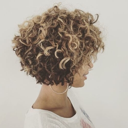 Short Curly Hair Stacked Hairstyles