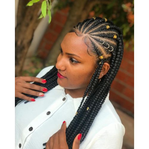 Waist-Length Chunky Bohemian Box Braids